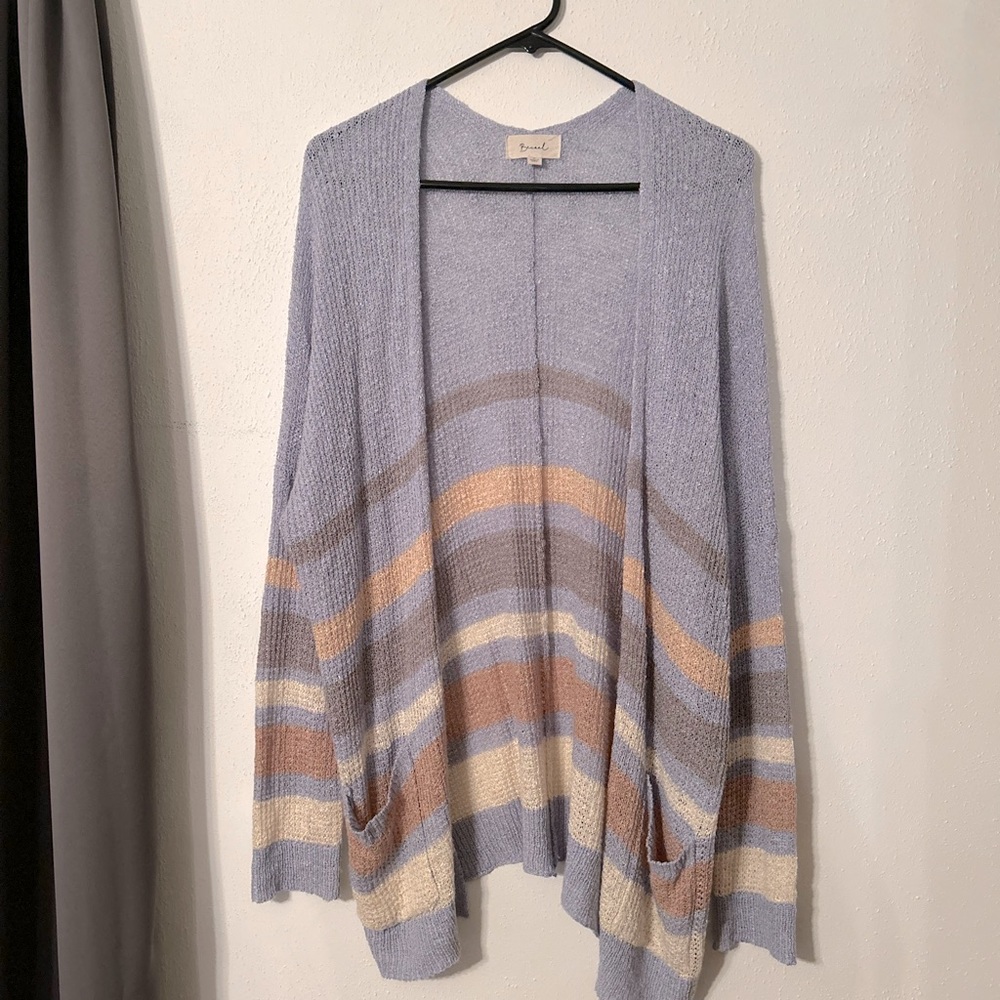 Be Cool Blue Striped Cardigan